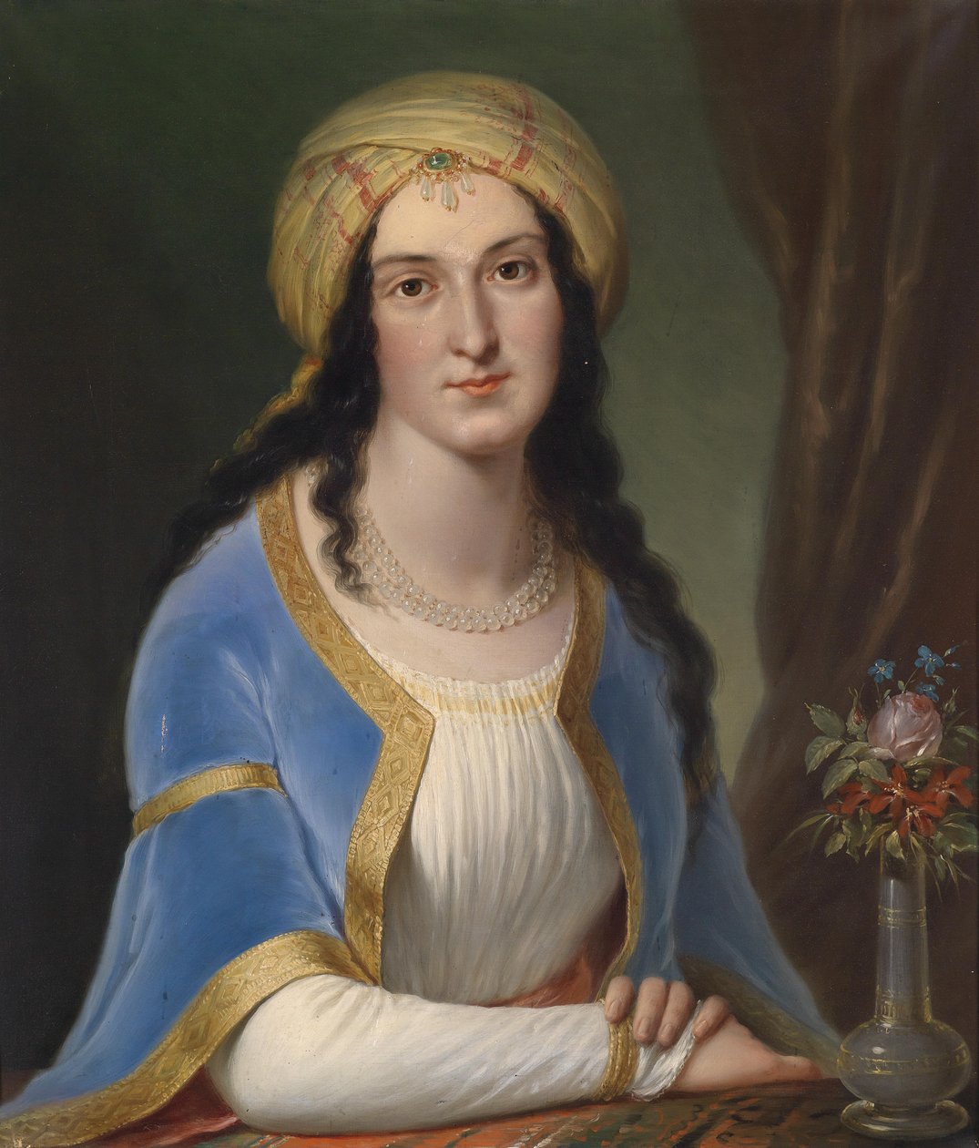 Bildnis einer einen Turban tragenden Dame by Circle of Josef Grassi