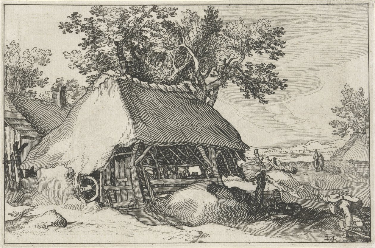 Çiftlik Çiftlikleri olan manzaralar (dizi başlığı) by Claes Jansz. Visscher (II)