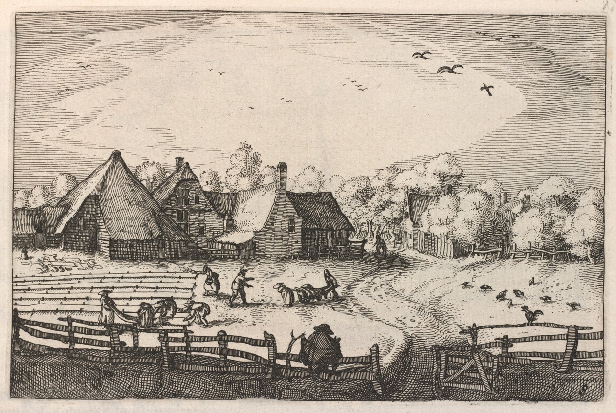 Bulunan Blekerye aededuyne (Çiftlikler ve Ağartma Tarlaları) by Claes Jansz Visscher