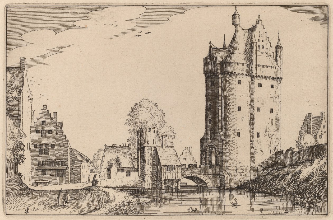 Kasaba Kapısı by Claes Jansz Visscher after Johannes van Doetechum, the Elder after Lucas