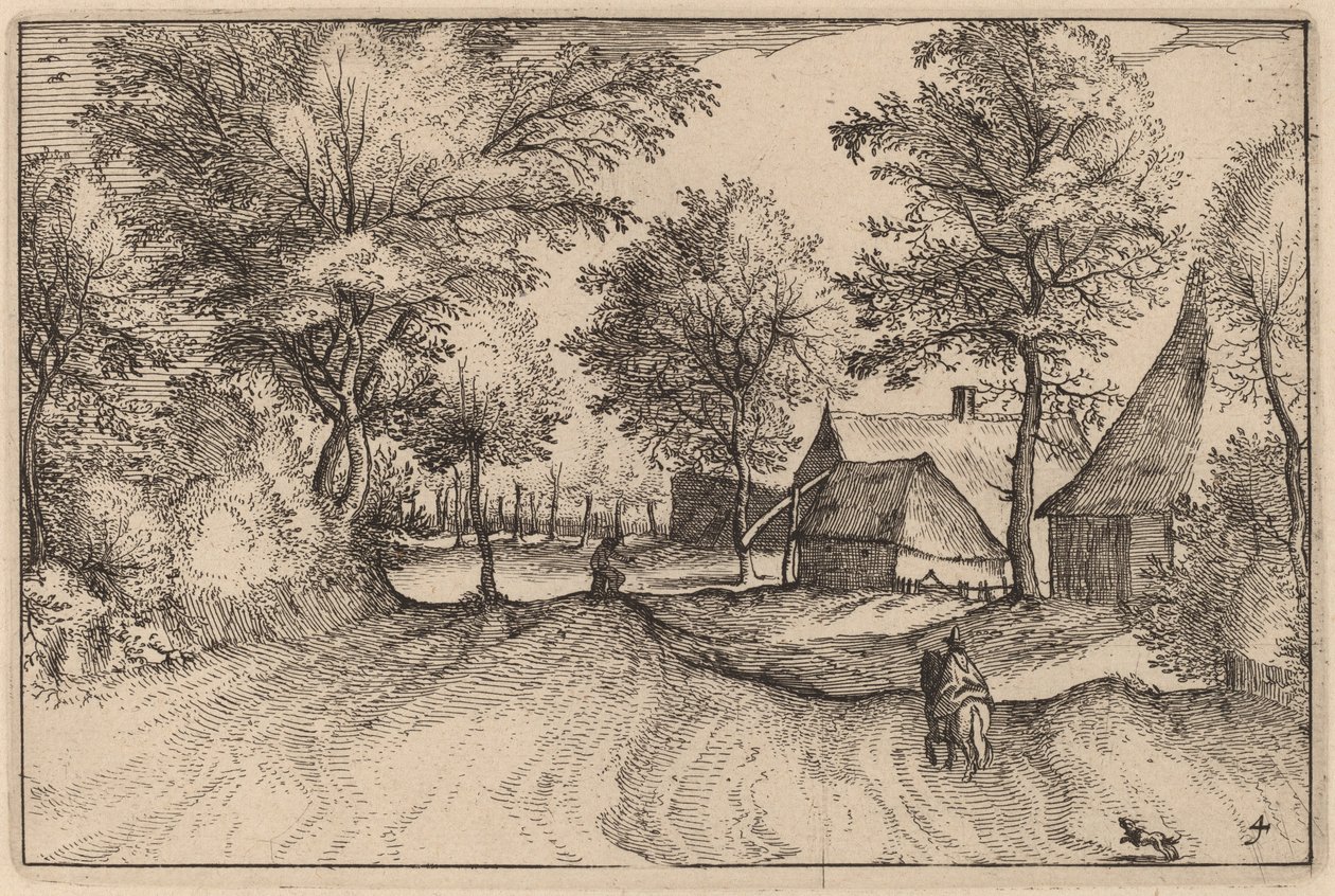 Köy Yolu by Claes Jansz Visscher after Johannes van Doetechum, the Elder after Lucas