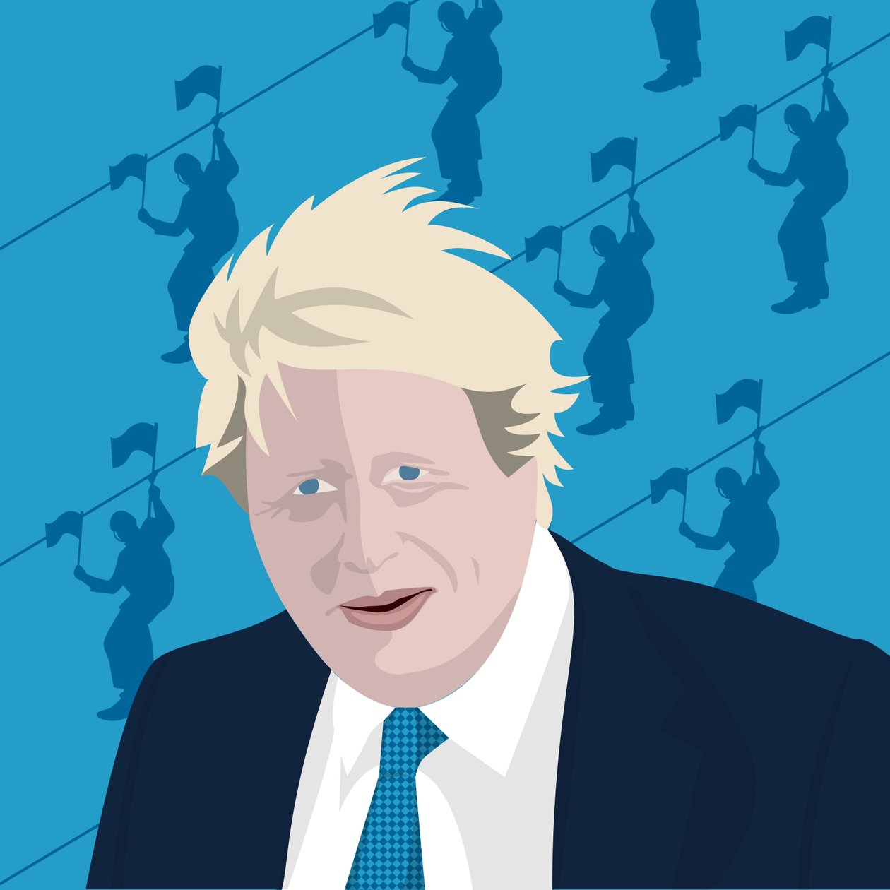 Boris Johnson ve zip tel by Claire Huntley