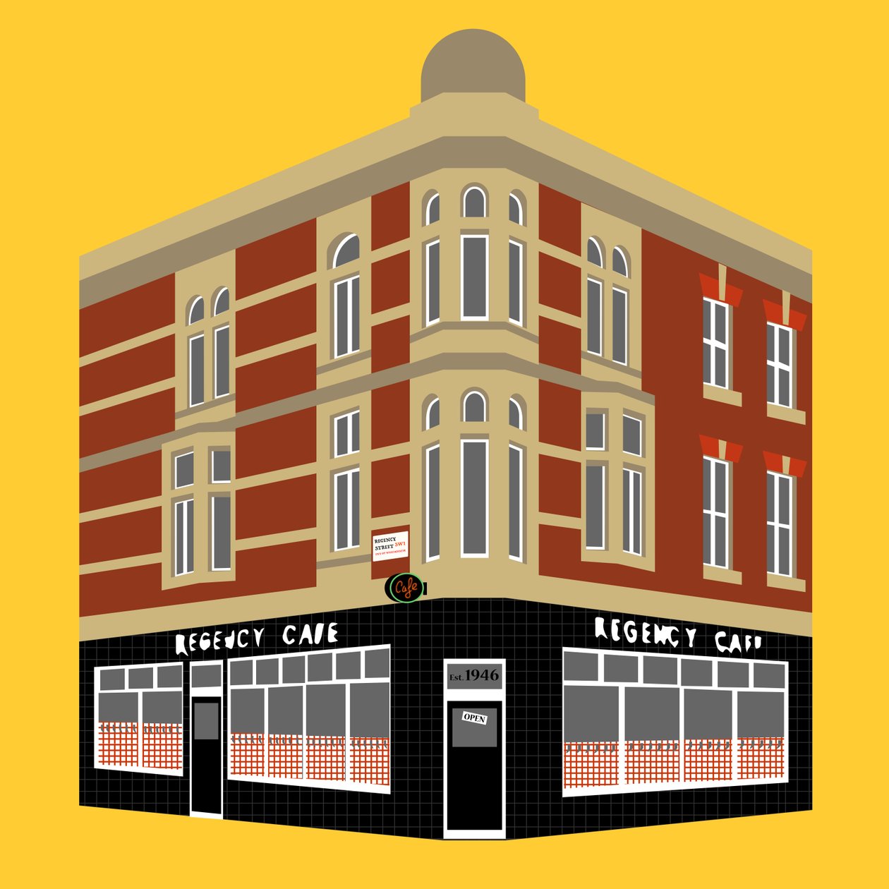 Regency Cafe, Westminster by Claire Huntley