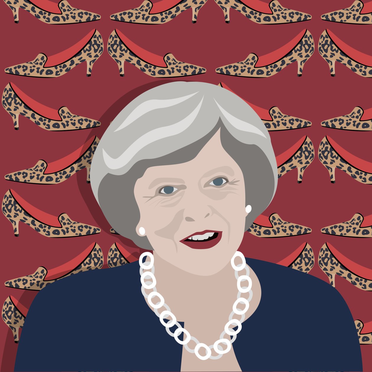 Theresa May ve yavru kedi topuğu by Claire Huntley