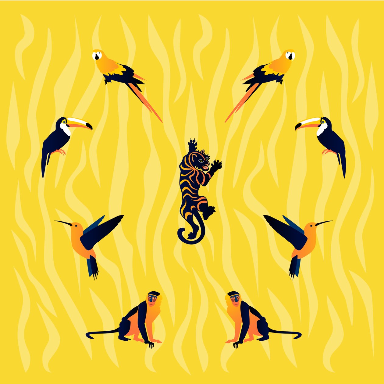 hayvanlar-sarı-siyah by Claire Huntley