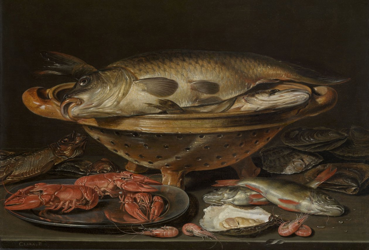 Balıklı Natürmort, yaklaşık 1612-1621. by Charlotte Evans