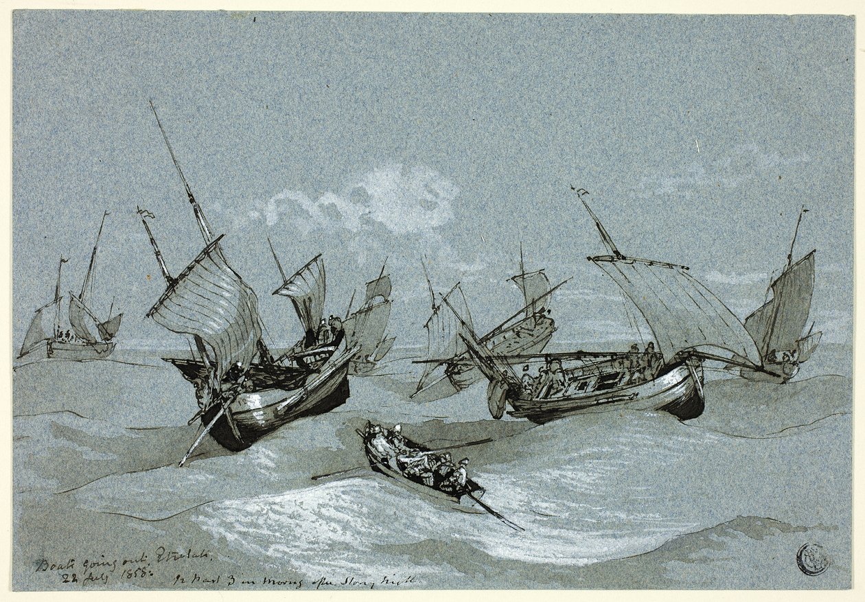 Dışarı Çıkan Tekneler, Etretat by Clarkson Stanfield