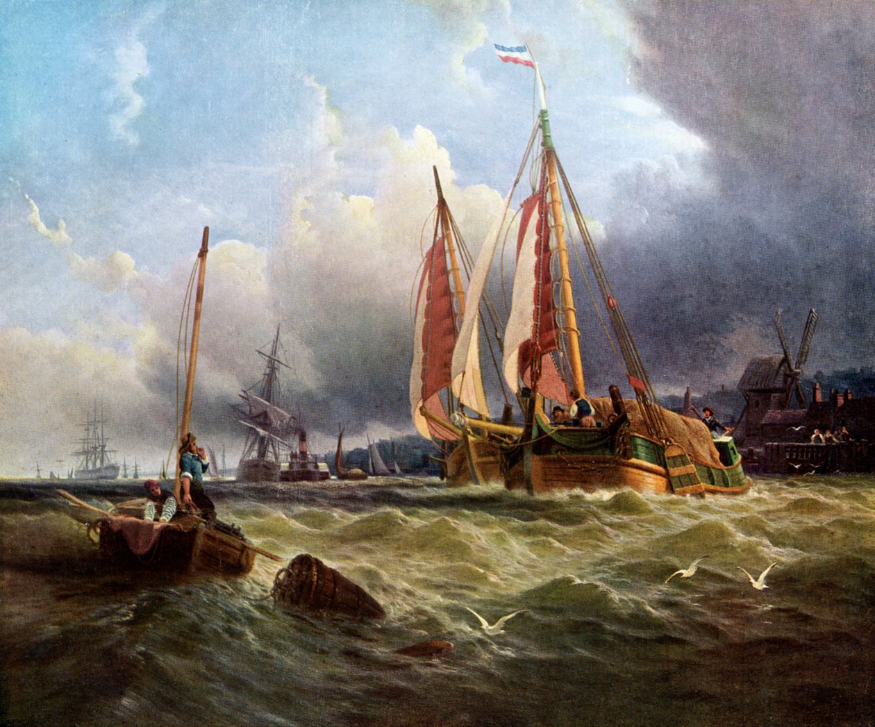 Eski Scheldt, Texel Adası, 1862, c1920. by Clarkson Stanfield