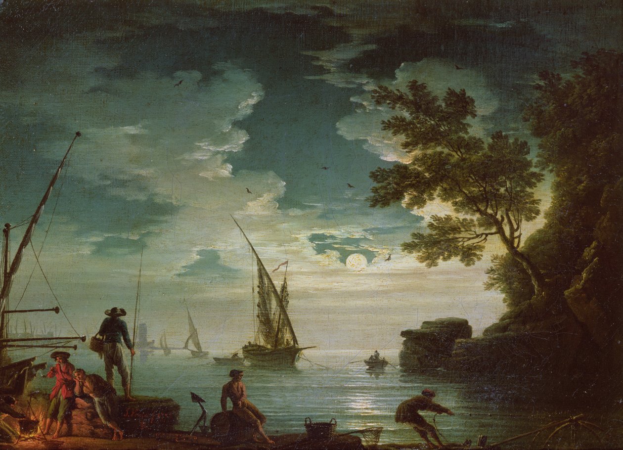 Deniz Manzarası, Ay Işığı, 1772 by Claude Joseph Vernet