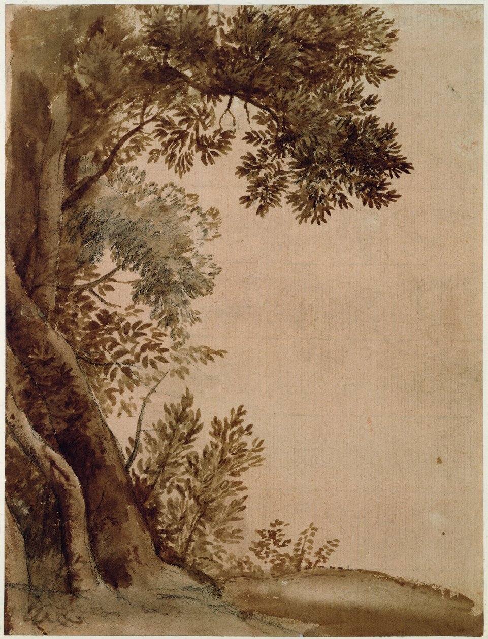Manzara (kağıt üzerine mürekkep ve sulu boya) by Claude Lorrain