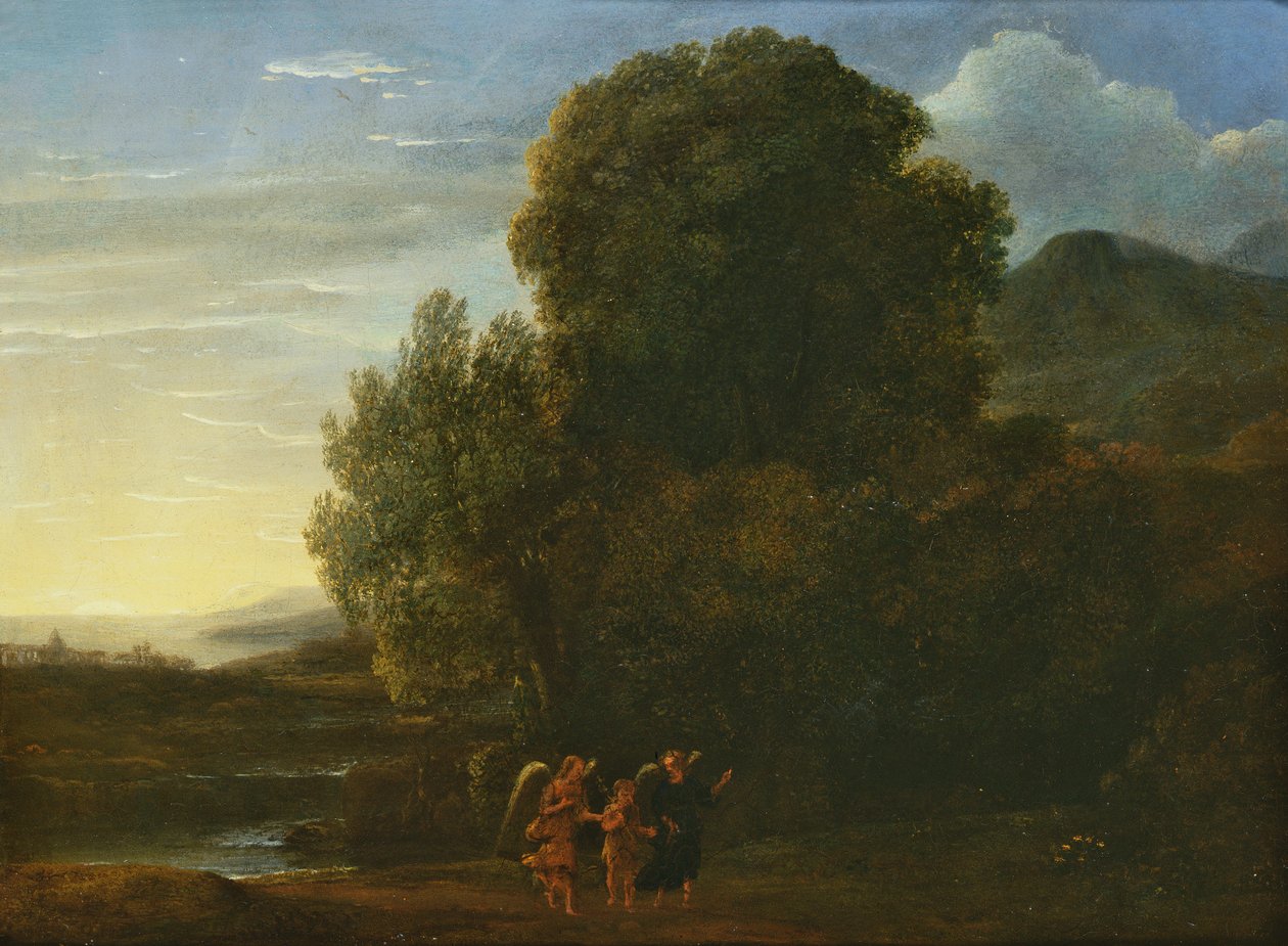 Vaftizci Yahya ile manzara (bakır üzerine yağ) by Claude Lorrain
