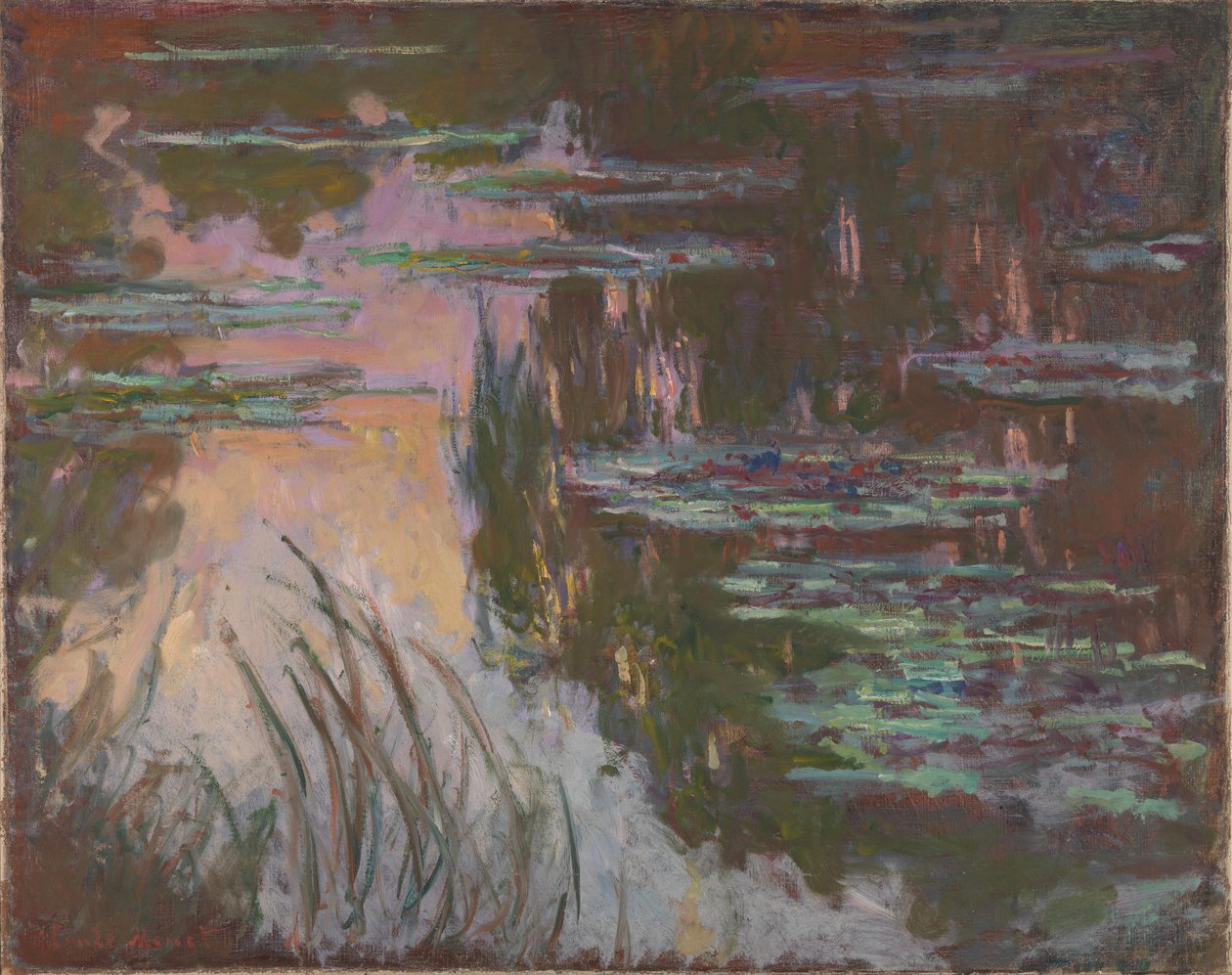 Nilüferler, Batan Güneş by Claude Monet