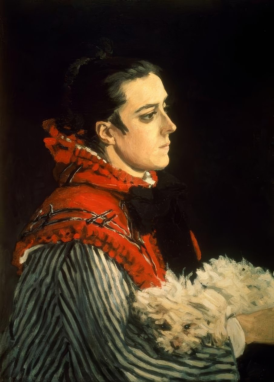 Küçük köpek ile Camille by Claude Monet
