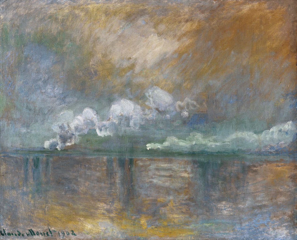 Charing Cross Bridge, Smoke in the Fog, 1902  by Claude Monet