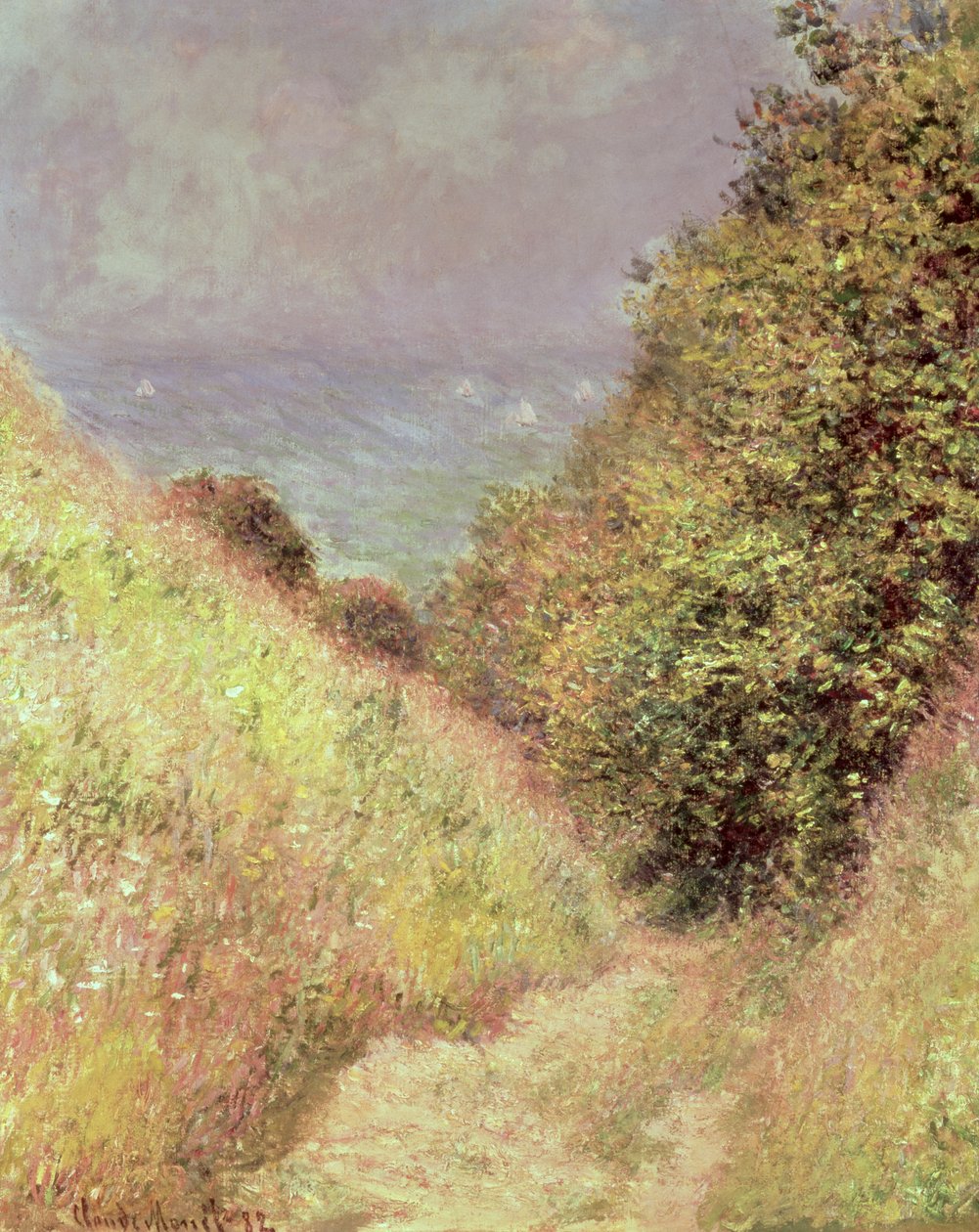 ಚೆಮಿನ್ ಡೆ ಲಾ ಕೇವಿ, ಪೌರ್ವಿಲ್ಲೆ, 1882 ಟರ್ಕ್ by Claude Monet