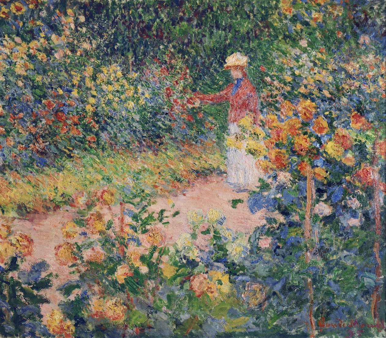 Giverny'deki Bahçe, 1895 by Claude Monet