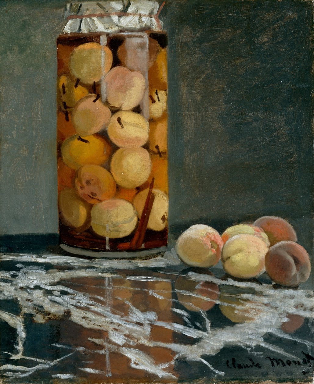 şeftali kavanozu by Claude Monet