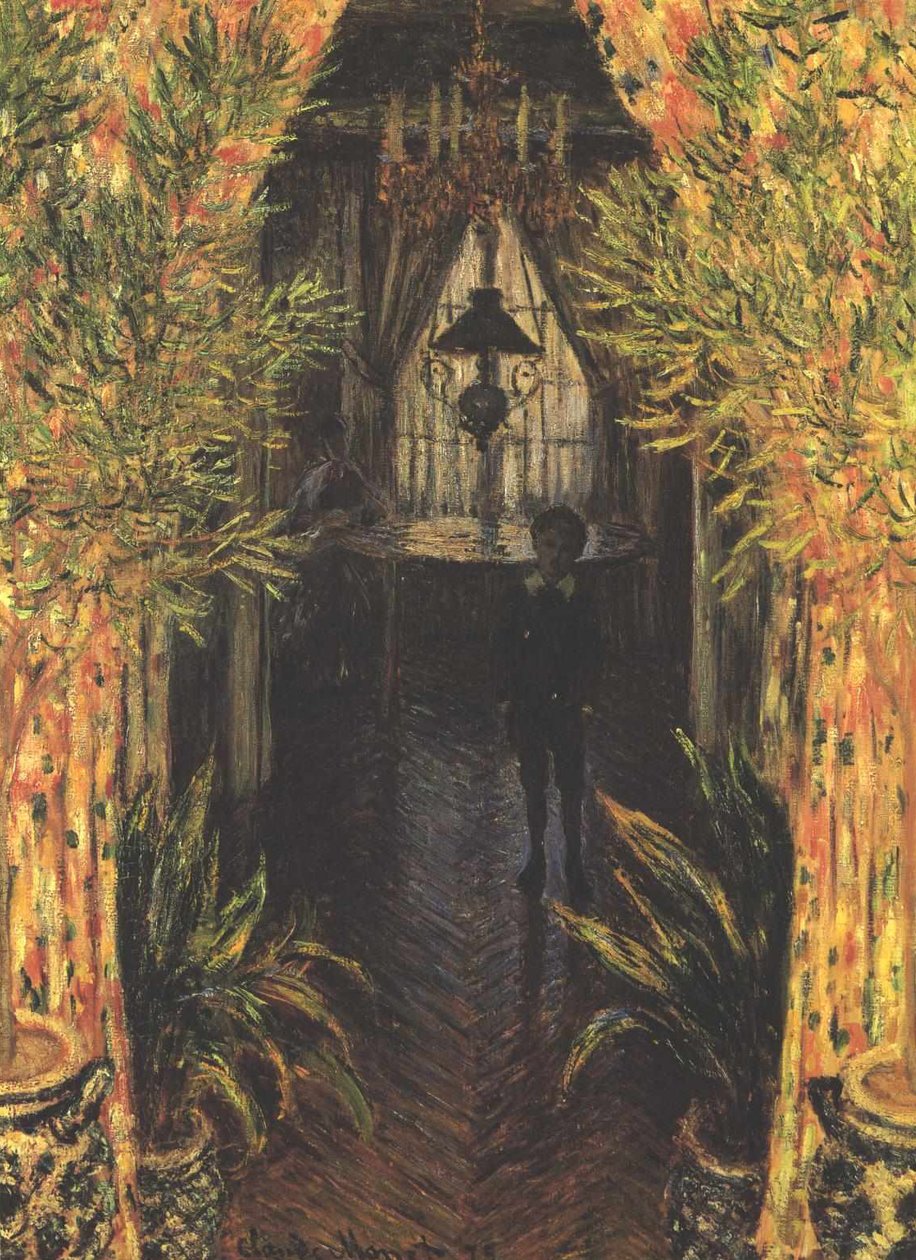 Jean Monet sanatçının evinde by Claude Monet