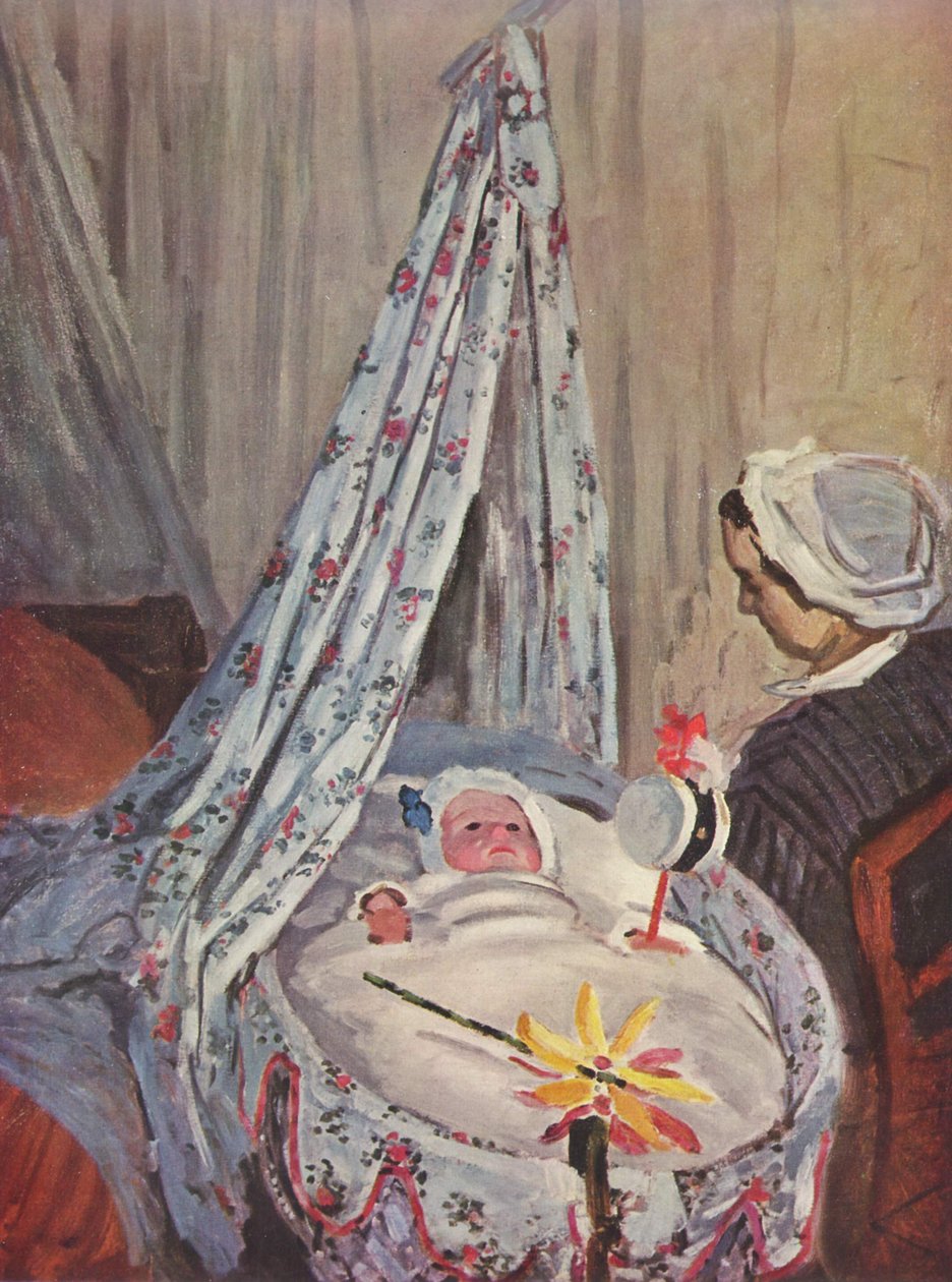 Jean Monet beşiğinde by Claude Monet
