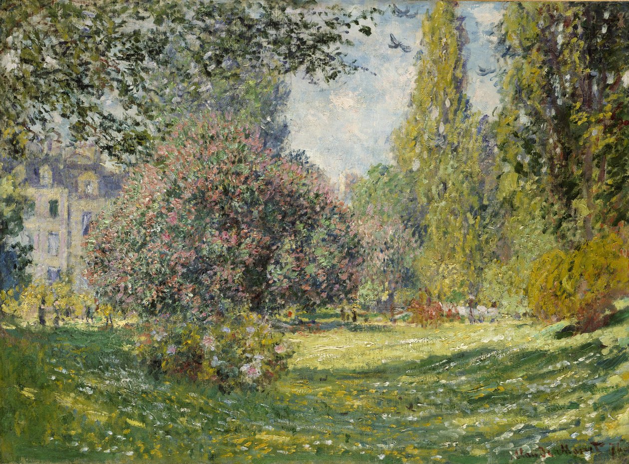 Manzara, Parc Monceau by Claude Monet