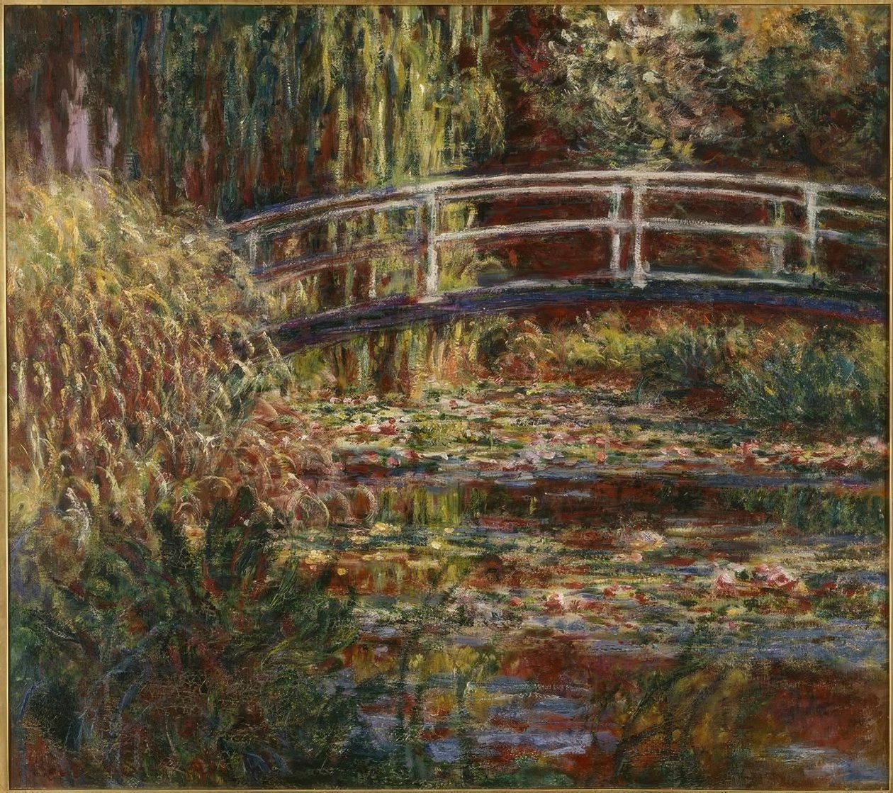 Nilüfer göleti, pembe uyum by Claude Monet