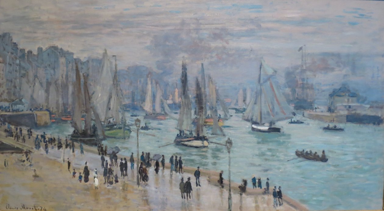 Le Havre, Limandan Ayrılan Balıkçı Tekneleri by Claude Monet