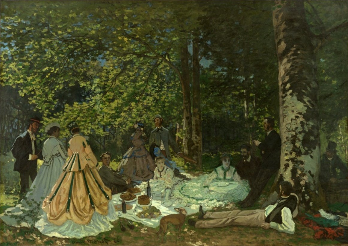 Çimlerin üzerinde öğle yemeği by Claude Monet