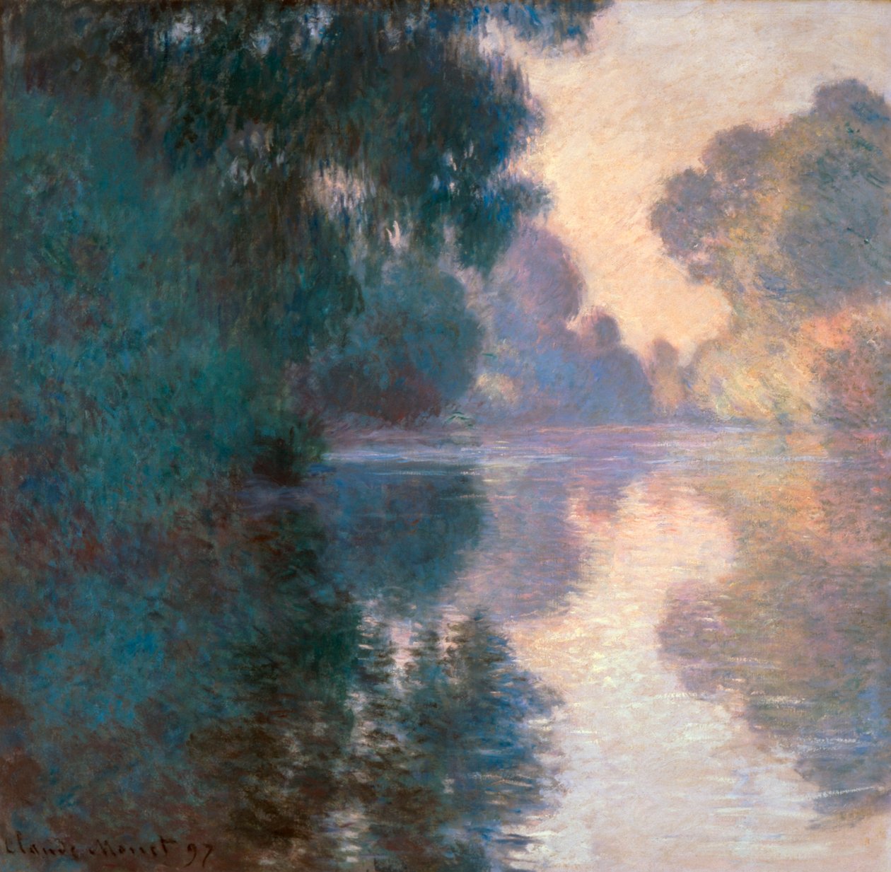 Epte Nehri üzerindeki kavaklar by Claude Monet