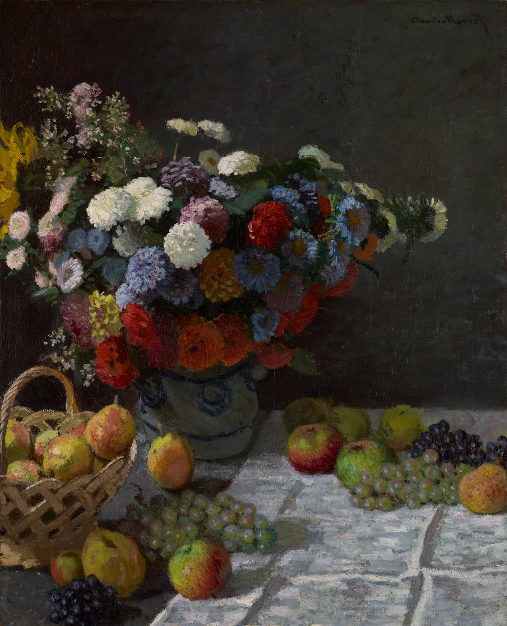 Still Life with Flowers and Fruit, 1869  by Claude Monet