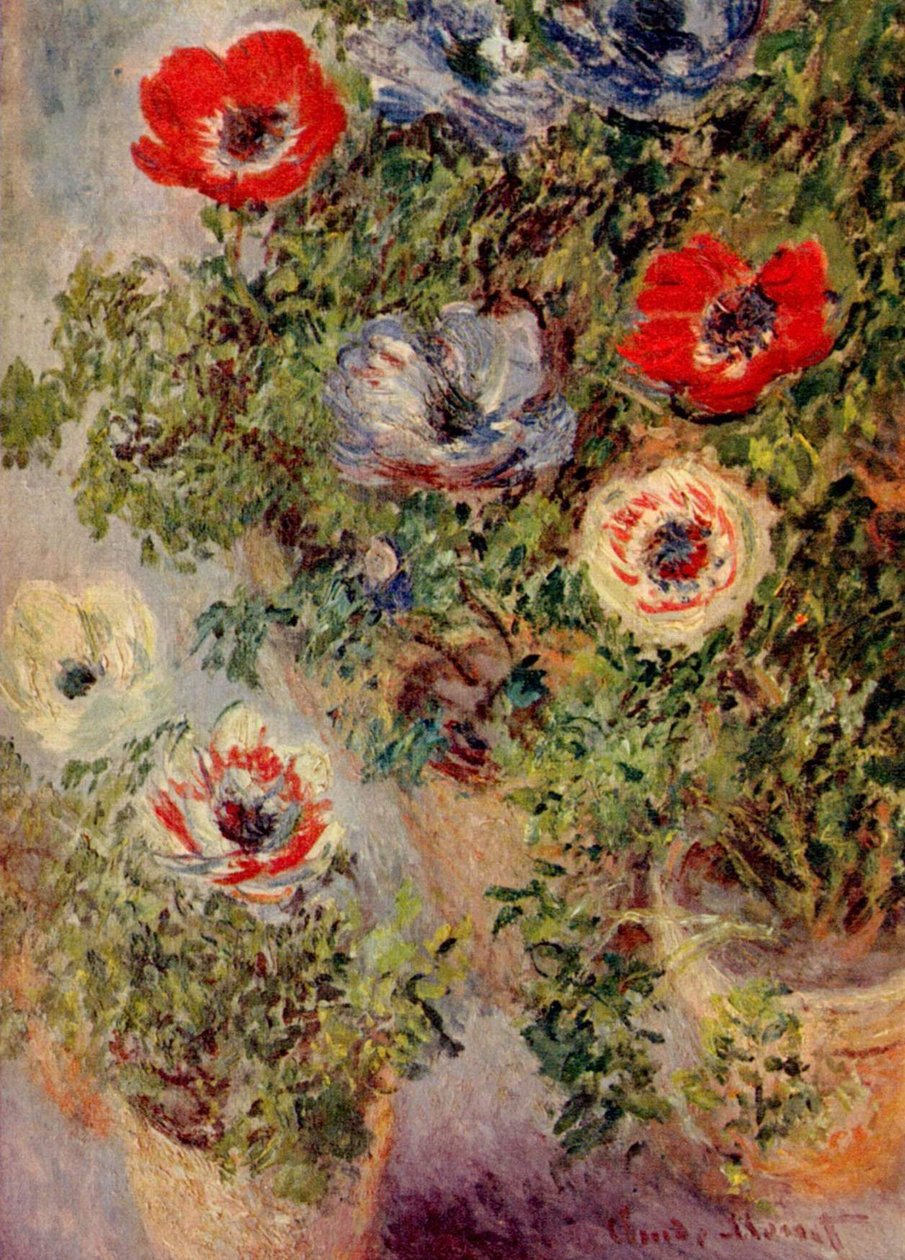 Anemon ile natürmort by Claude Monet