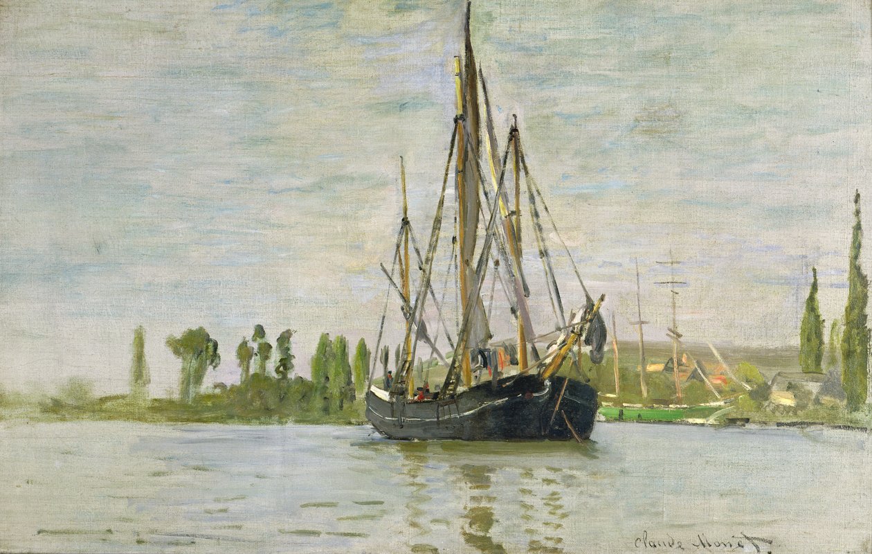 The Chasse-Marée at Anchor, c.1871-72  by Claude Monet