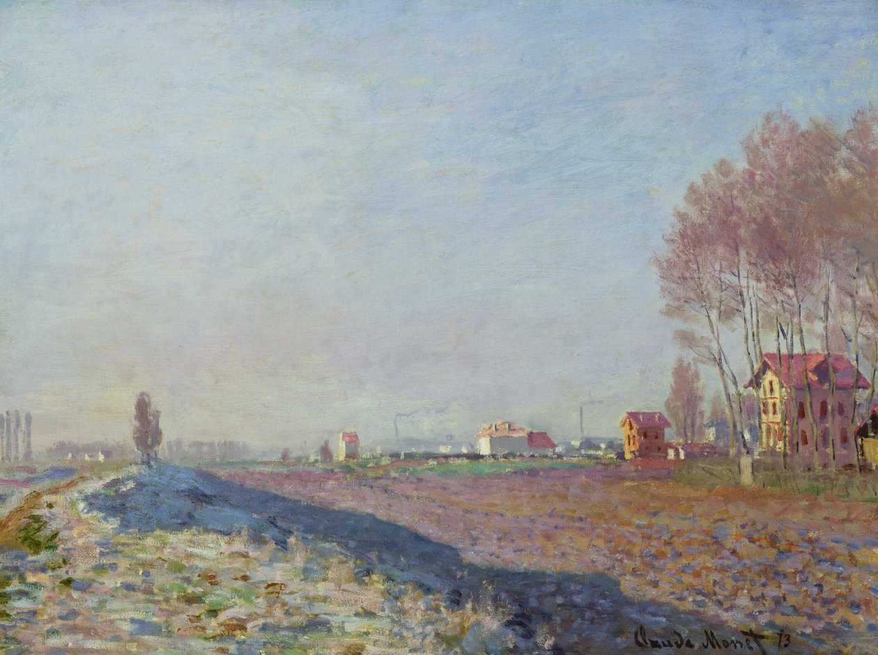 Colombes Ovası, Beyaz Don, 1873 by Claude Monet