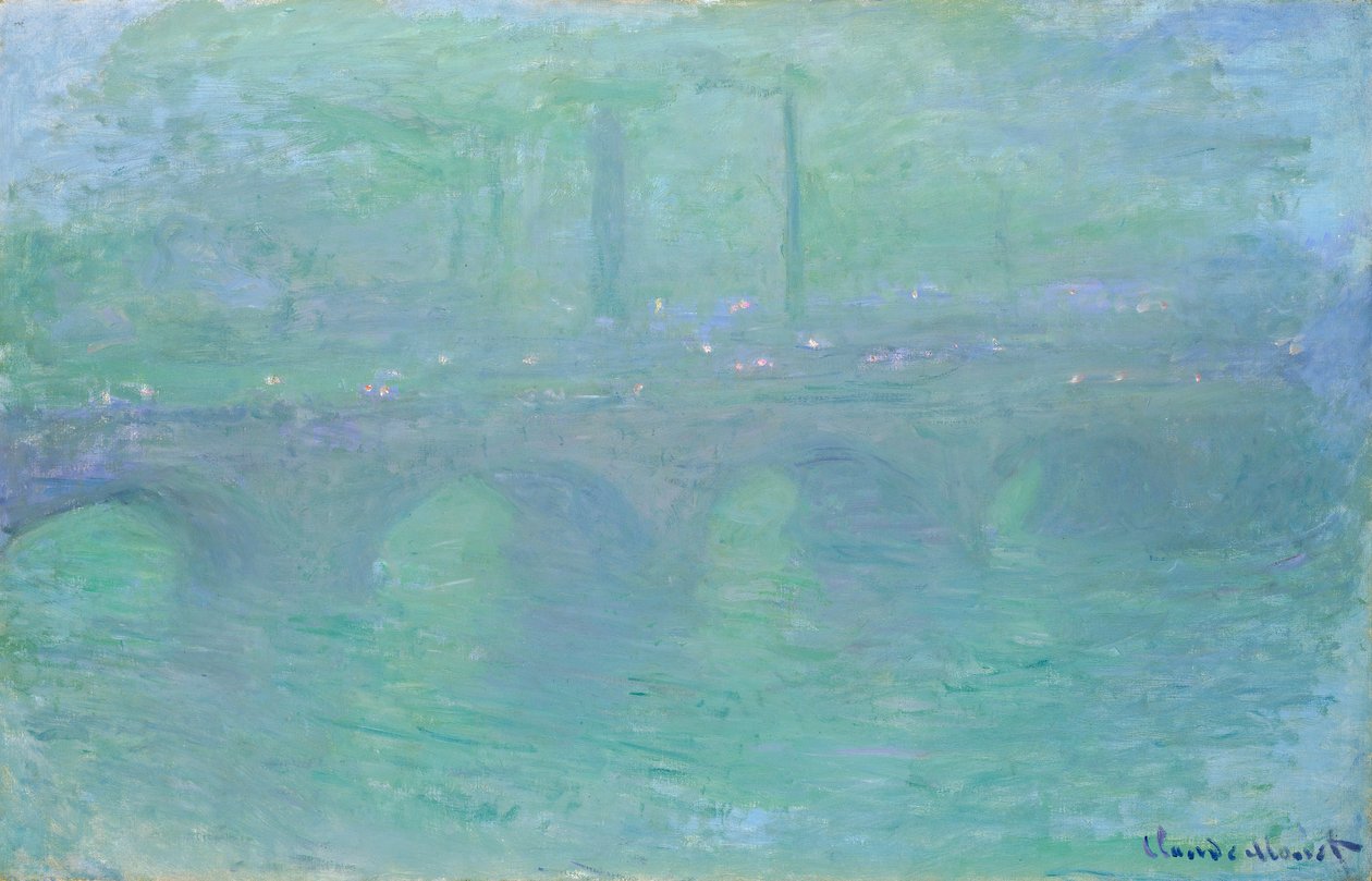 Alacakaranlıkta Waterloo Köprüsü, 1904 by Claude Monet