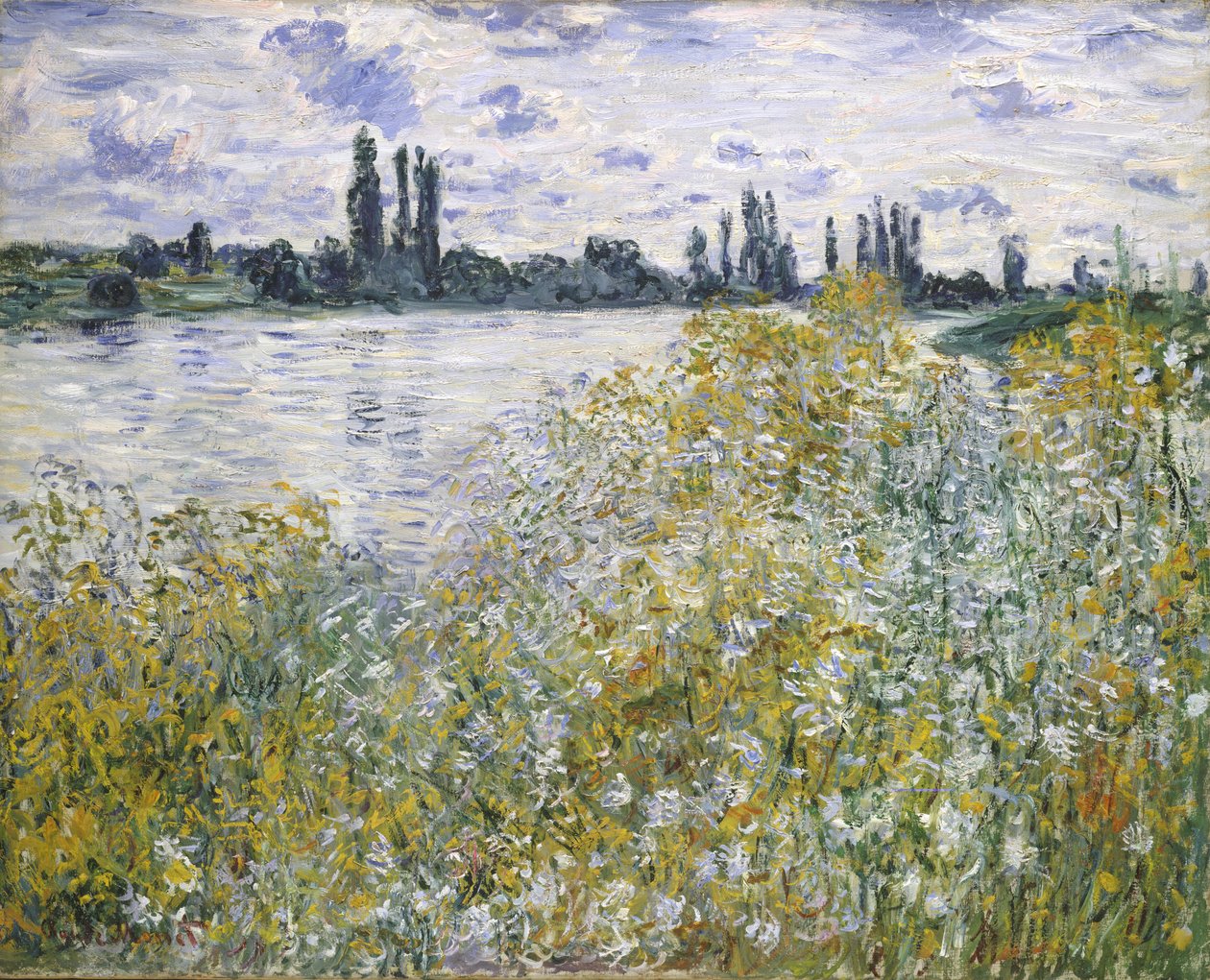Vétheuil yakınlarındaki Çiçek Adası by Claude Monet
