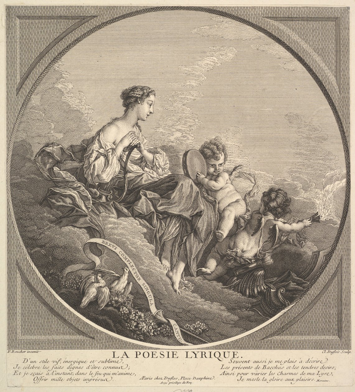 Lirik Şiir, ca. 1741. by Claude Augustin Duflos