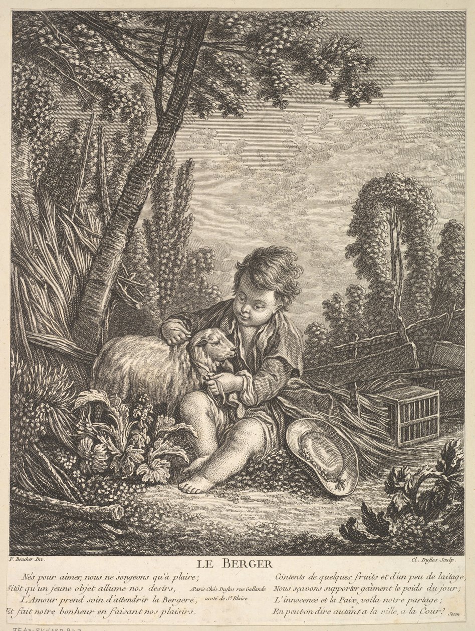 Çoban, yaklaşık 1753. by Claude Augustin Duflos