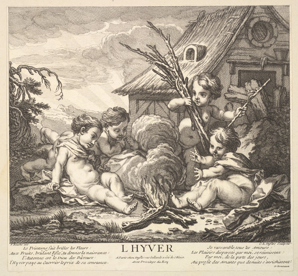 Kış, 1735-86. by Claude Augustin Duflos
