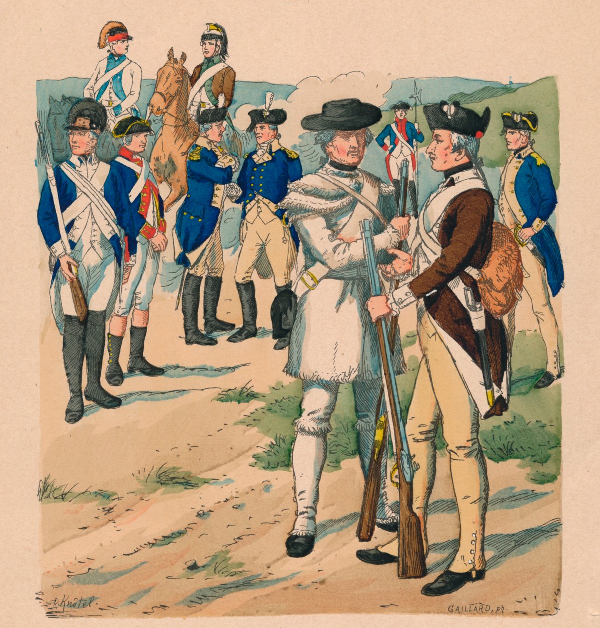 Kuzey Amerika Birleşik Devletleri, 1775-1783 by Claude Ferdinand Gaillard