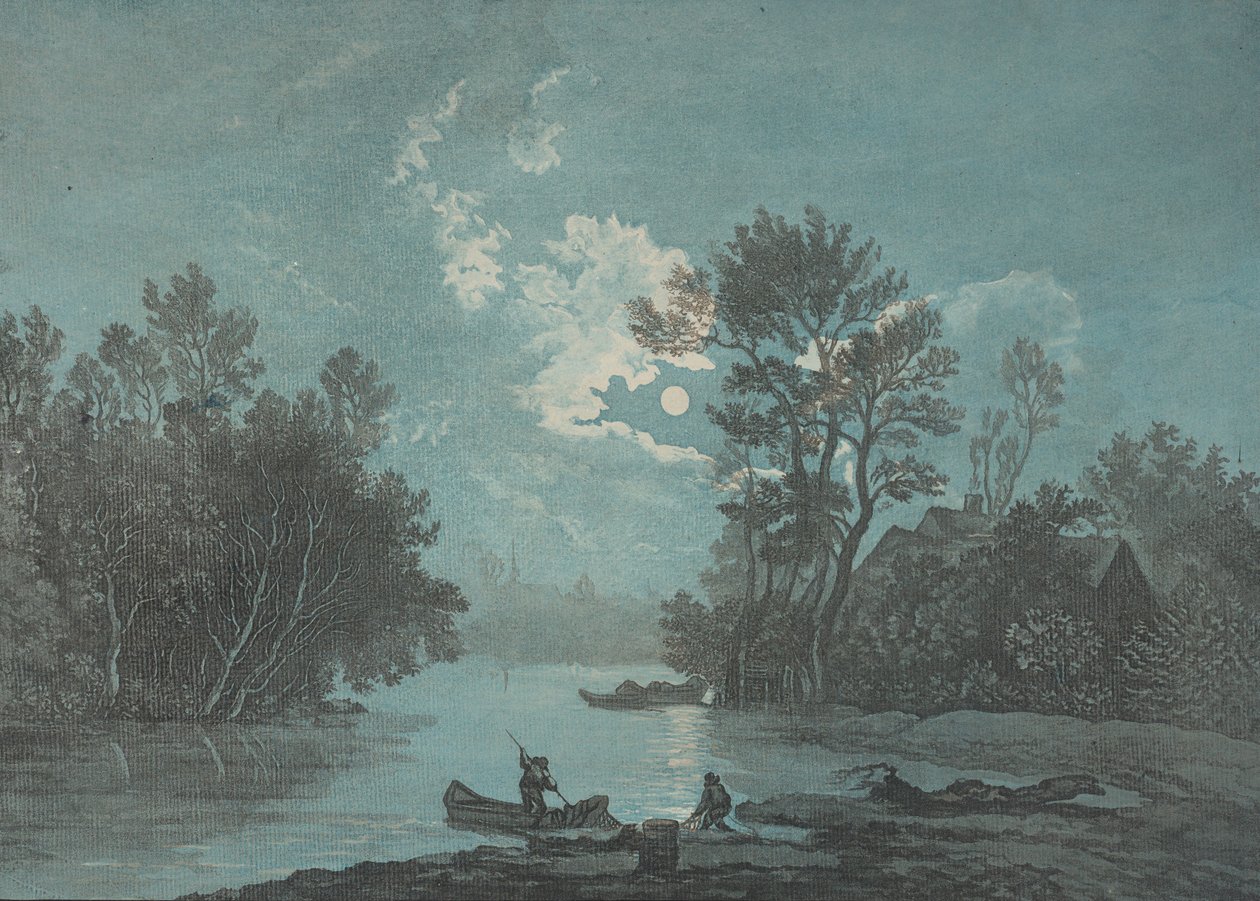 Ayışığından Balıkçılar, yak. 1750-1800. by Claude Joseph Vernet