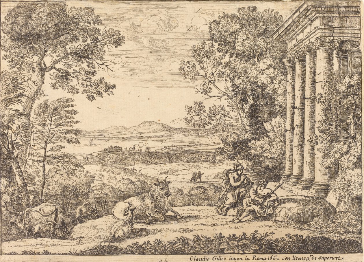 Merkür ve Argus (Mercure ve Argus) by Claude Lorrain