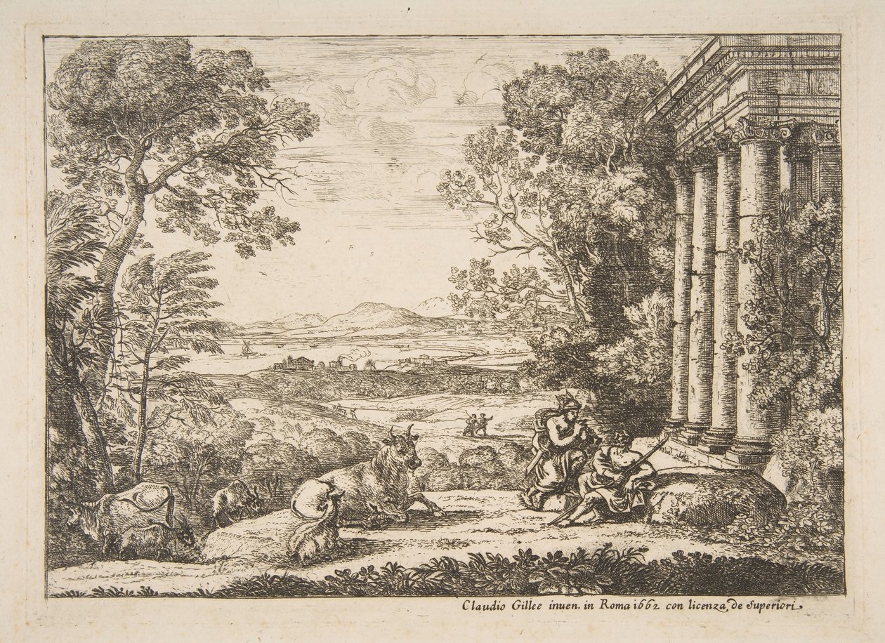 Merkür ve Argus, 1662. by Claude Lorrain