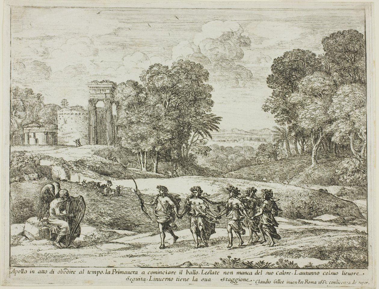 Zaman, Apollo ve Mevsimler by Claude Lorrain