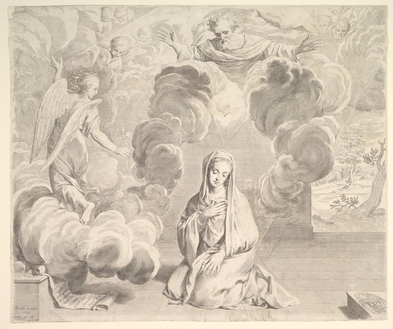 Müjde, 1666. by Claude Mellan