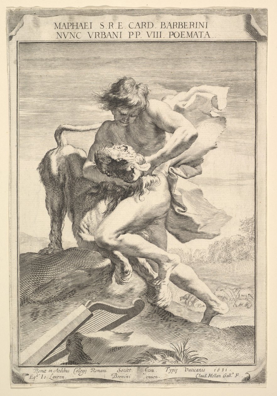David Aslanı Boğuyor, 1631. by Claude Mellan