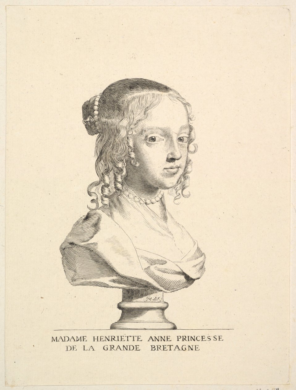 İngiltere Henriette-Anne, Orleans Düşesi. by Claude Mellan