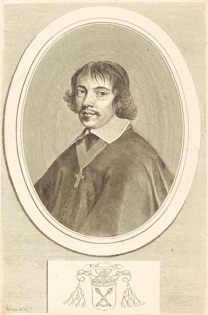 Jean-Francois Paul de Gondi, Retz Kardinali by Claude Mellan
