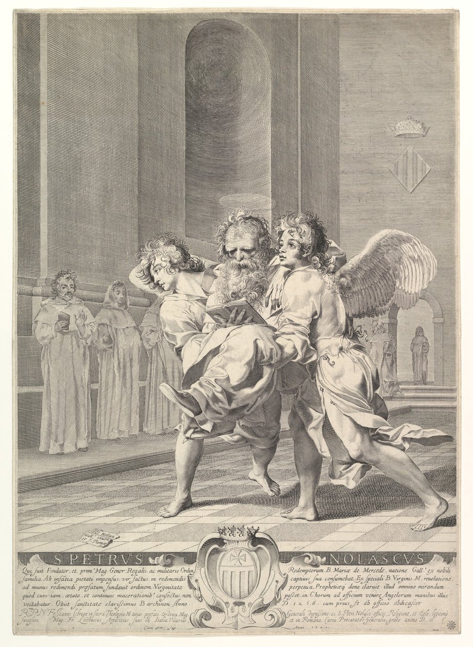 Aziz Peter Nolasque, 1627. by Claude Mellan