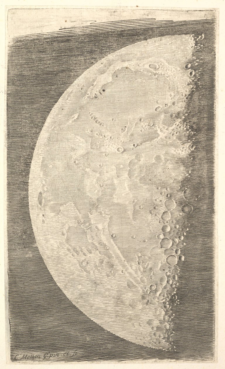 Ay, Son Dördünde, 1635. by Claude Mellan