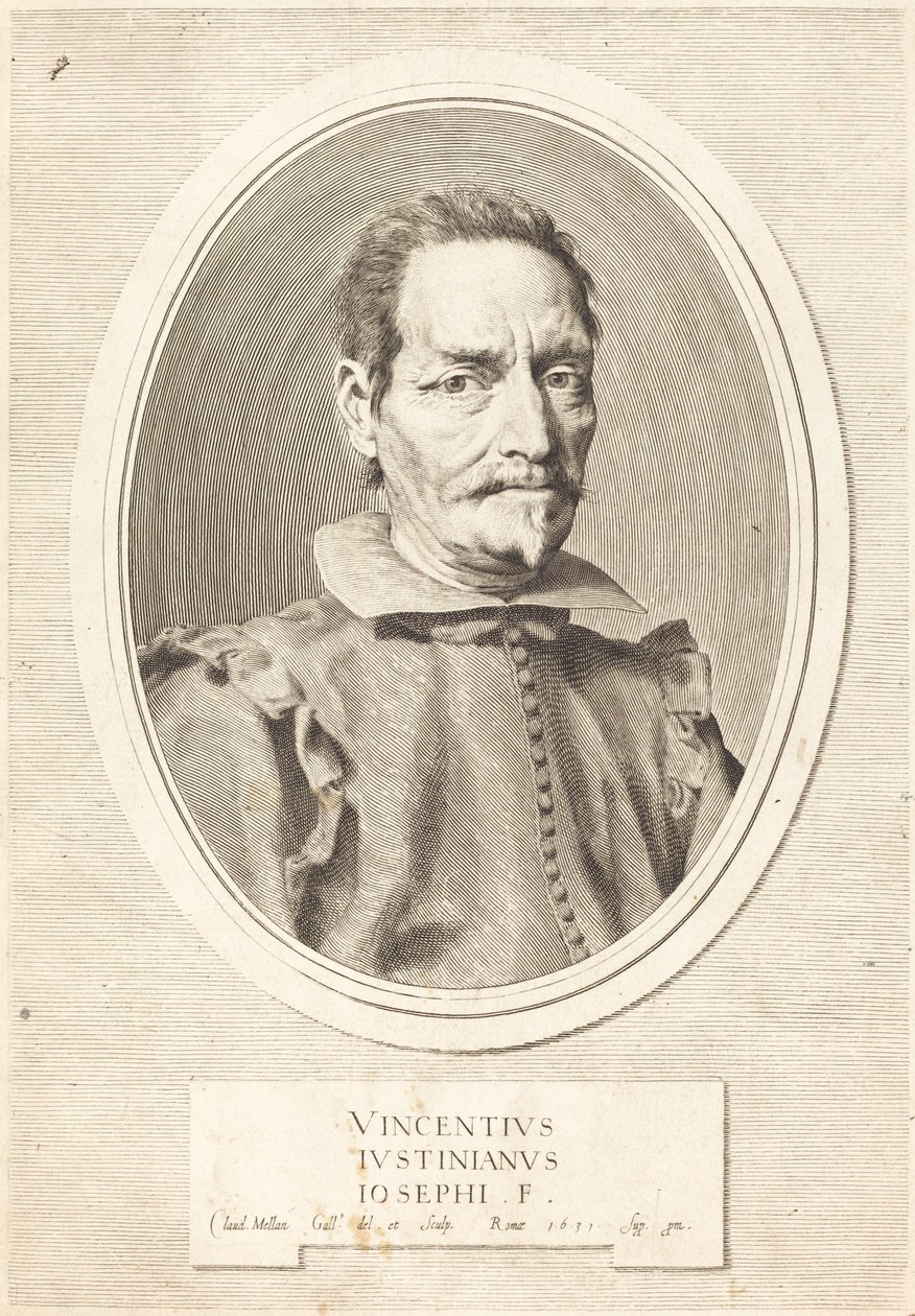 Vincenzo Giustiniani by Claude Mellan