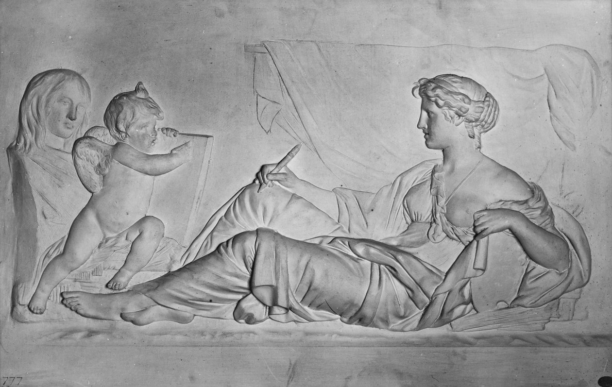 Tarih, c.1810 (pişmiş toprak) by Claude Michel Clodion